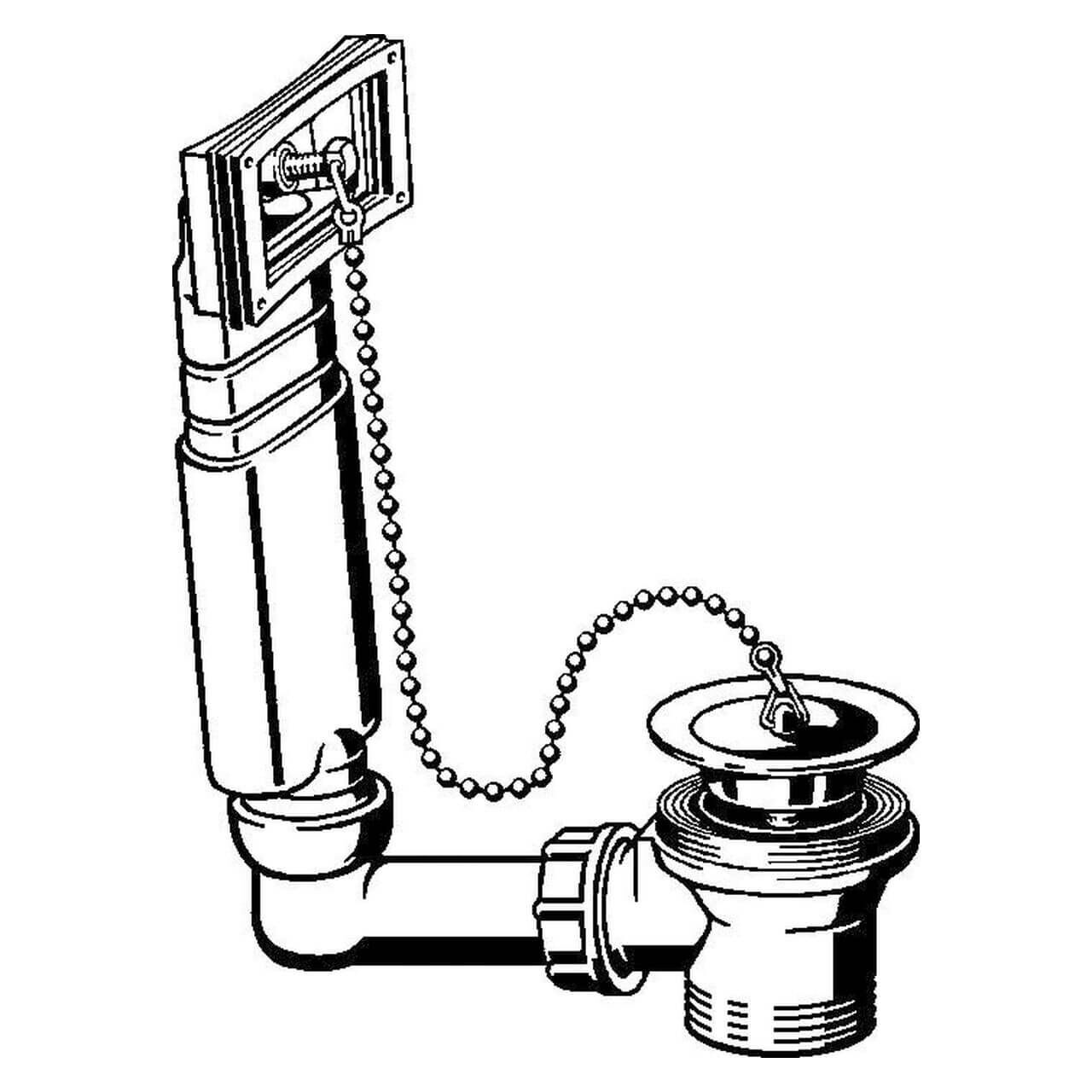 Viega Ab-/Überlaufgarnitur 7462.71 Weiß Kunststoff