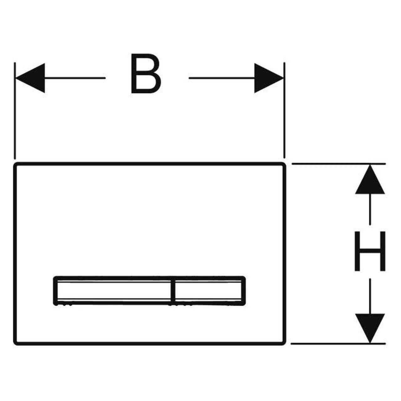 Geberit Betätigungsplatte Sigma 50 Schwarz/Chrom, 2-Mengen-Spülung