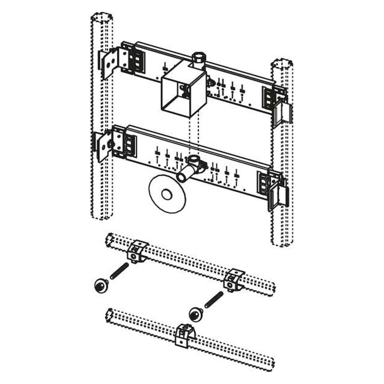 Tece Urinal-Anschlusseinheit Teceprofil Spülergehäuse U1