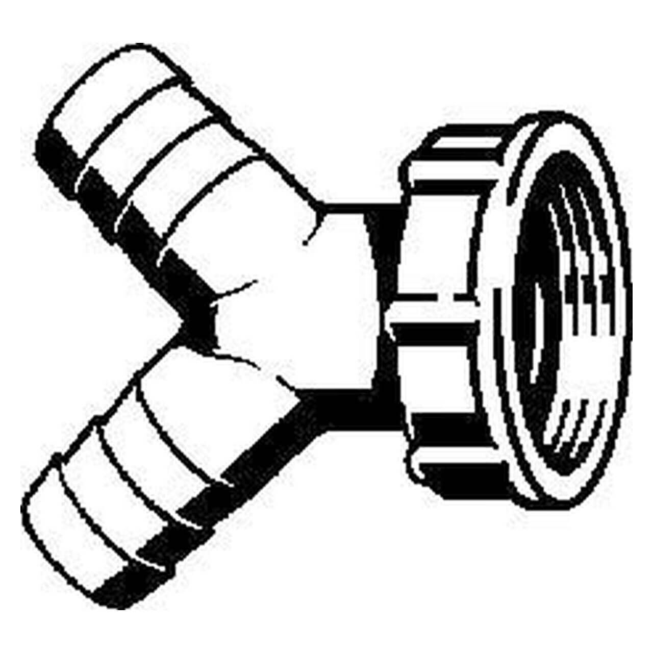 Viega Schlauchverschraubung G1 45° Weiß Kunststoff