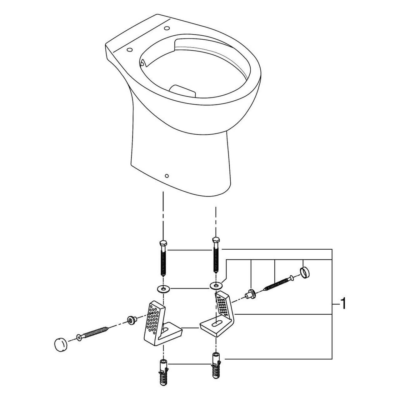 Grohe Stand-WC Bau Keramik Weiß 356x400 mm