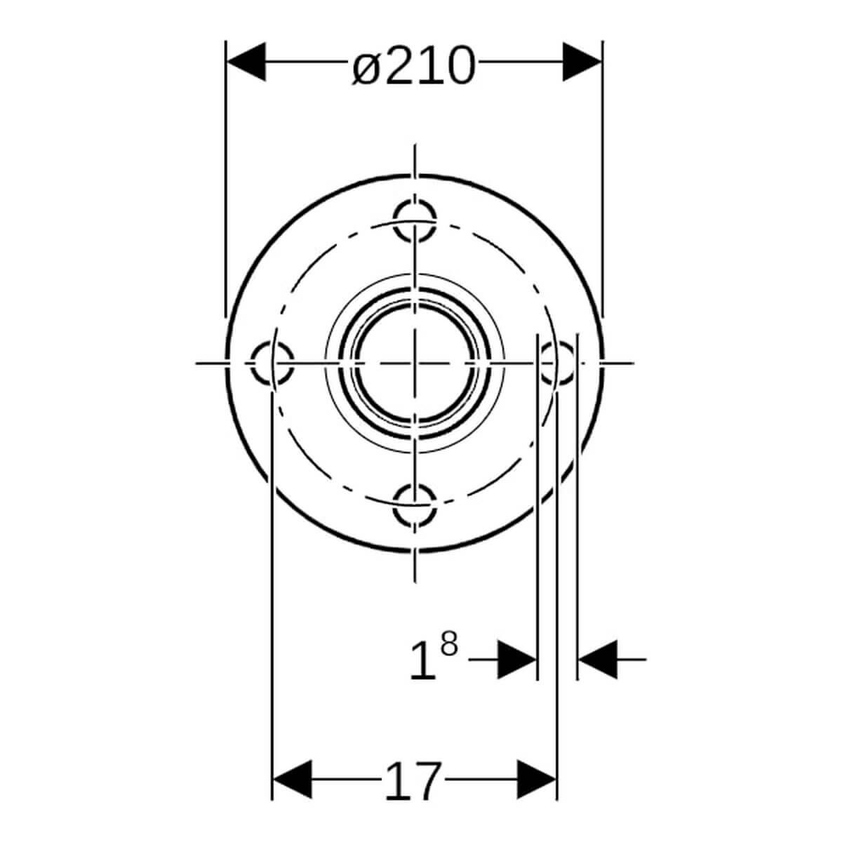 Geberit Flansch Mapress Therm DN 100 Ø 108 mm Länge 12,6 cm PN 6