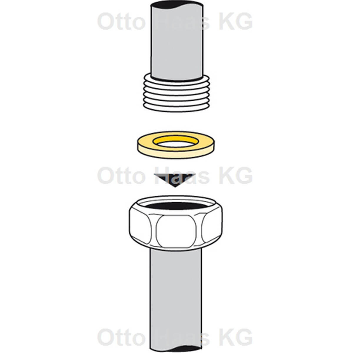 Haas Dichtung 21 x 30 x 3 mm 3/4" klein für Verschraubungen Gummi schwarz