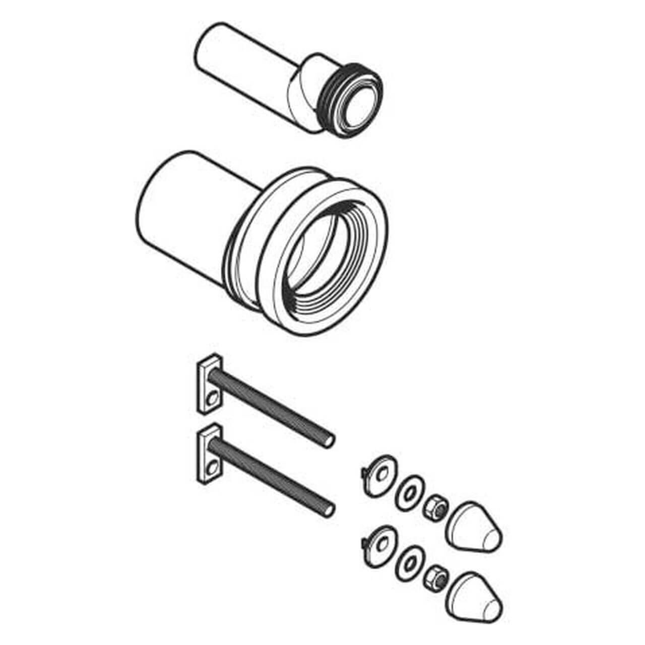 Geberit WC-Anschlussgarnitur 110/45 mm (405012001)