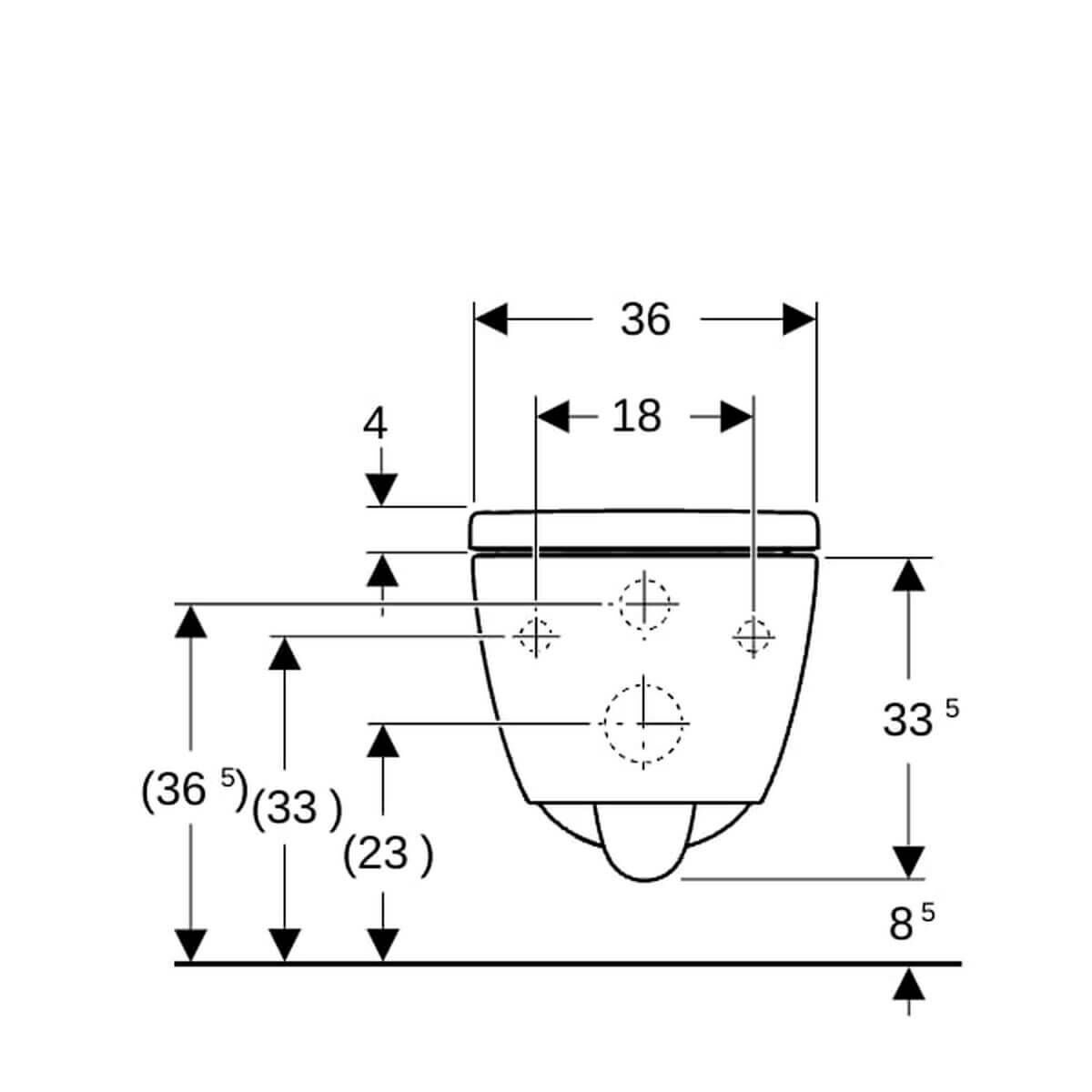 Geberit Wand-Tiefspül-WC iCon Set mit WC-Sitz weiß