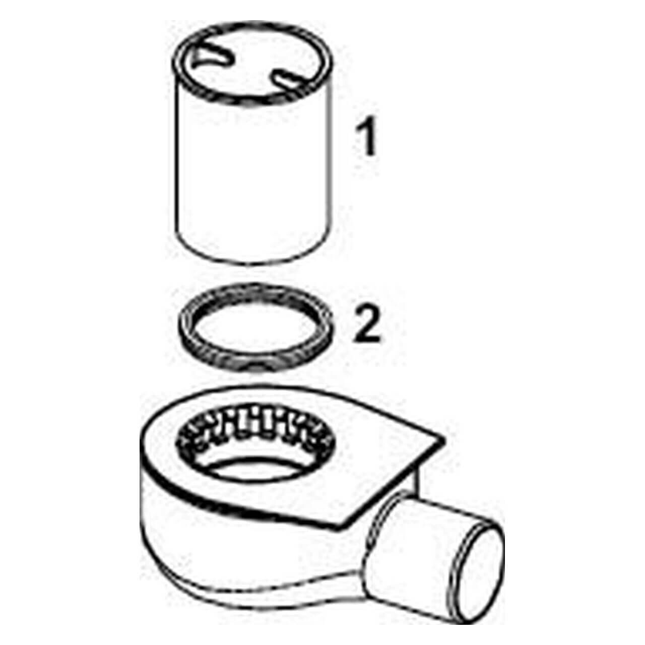Tece Ablaufmodul Tecedrainline DN 50 flach seitlich