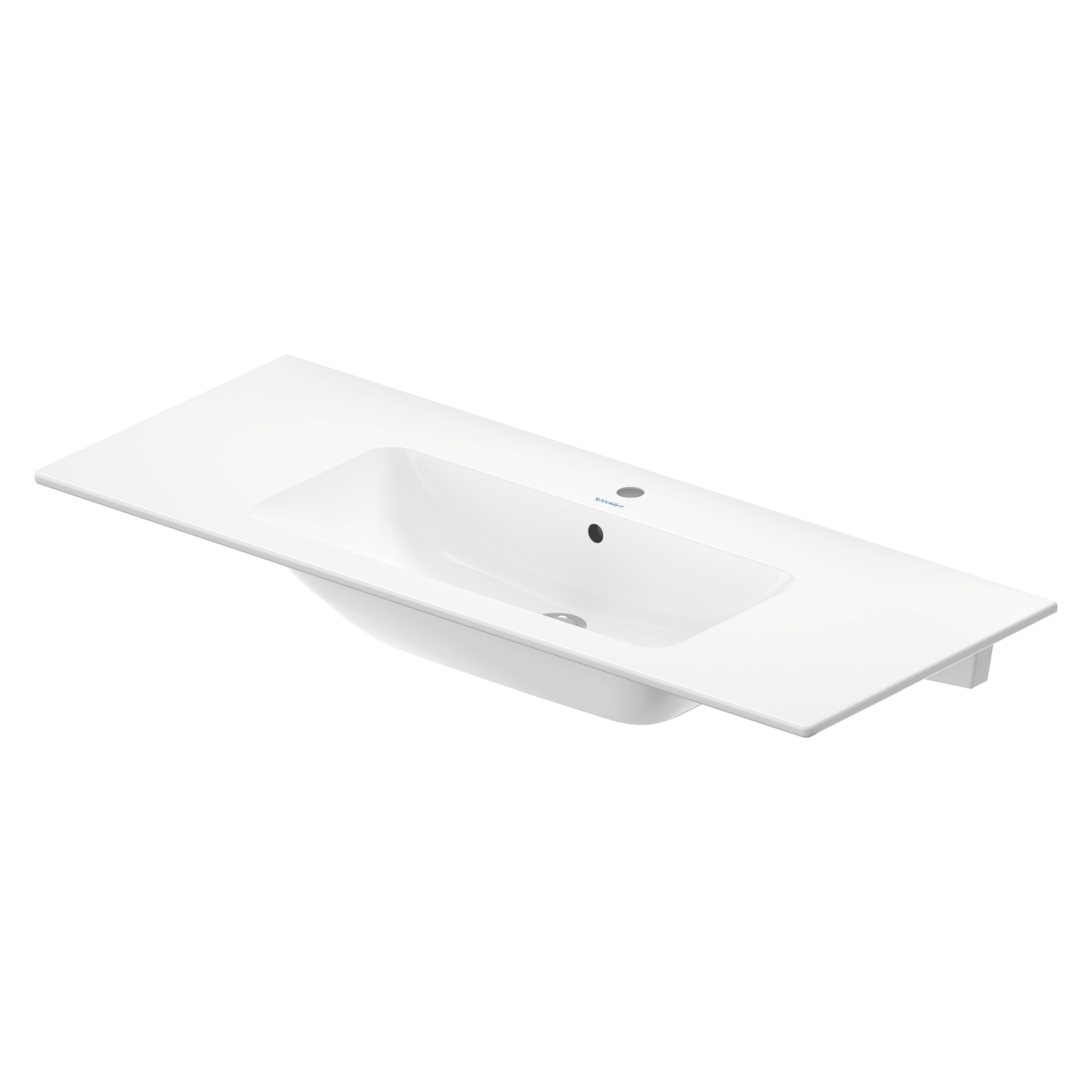 Duravit Möbelwaschtisch Me by Starck 123 cm Weiß mit Hahnloch und Überlauf WonderGliss (23361200001)