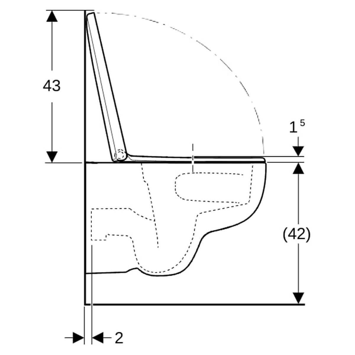 Geberit Wand-Tiefspül-WC Renova Set mit WC-Sitz weiß