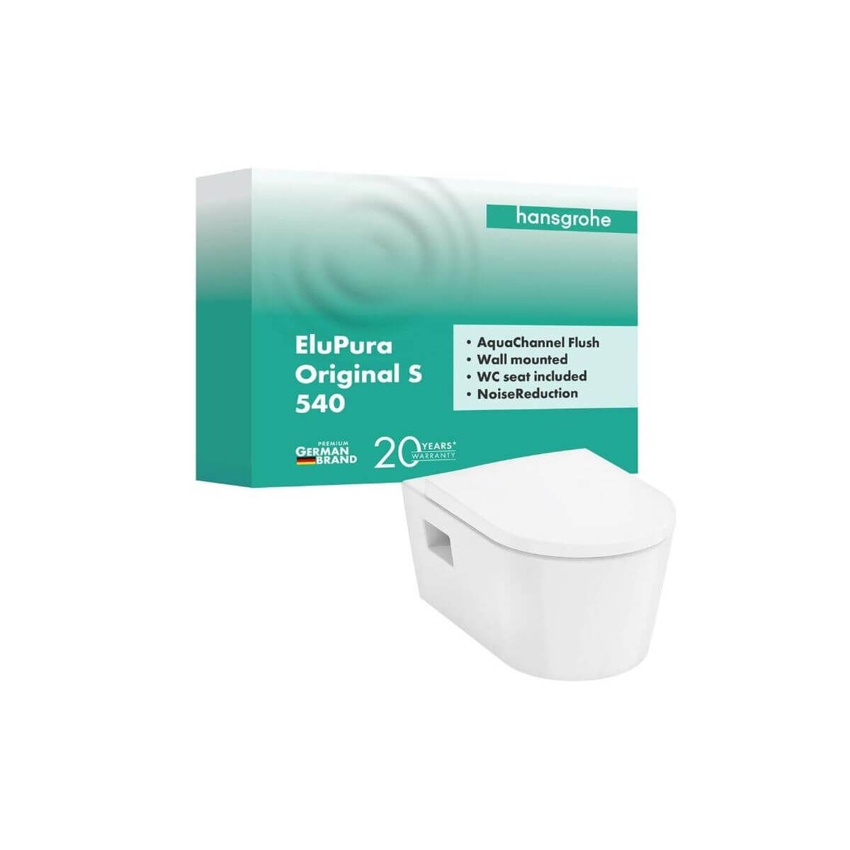 Hansgrohe Wand-WC EluPura mit SoftClose WC-Sitz