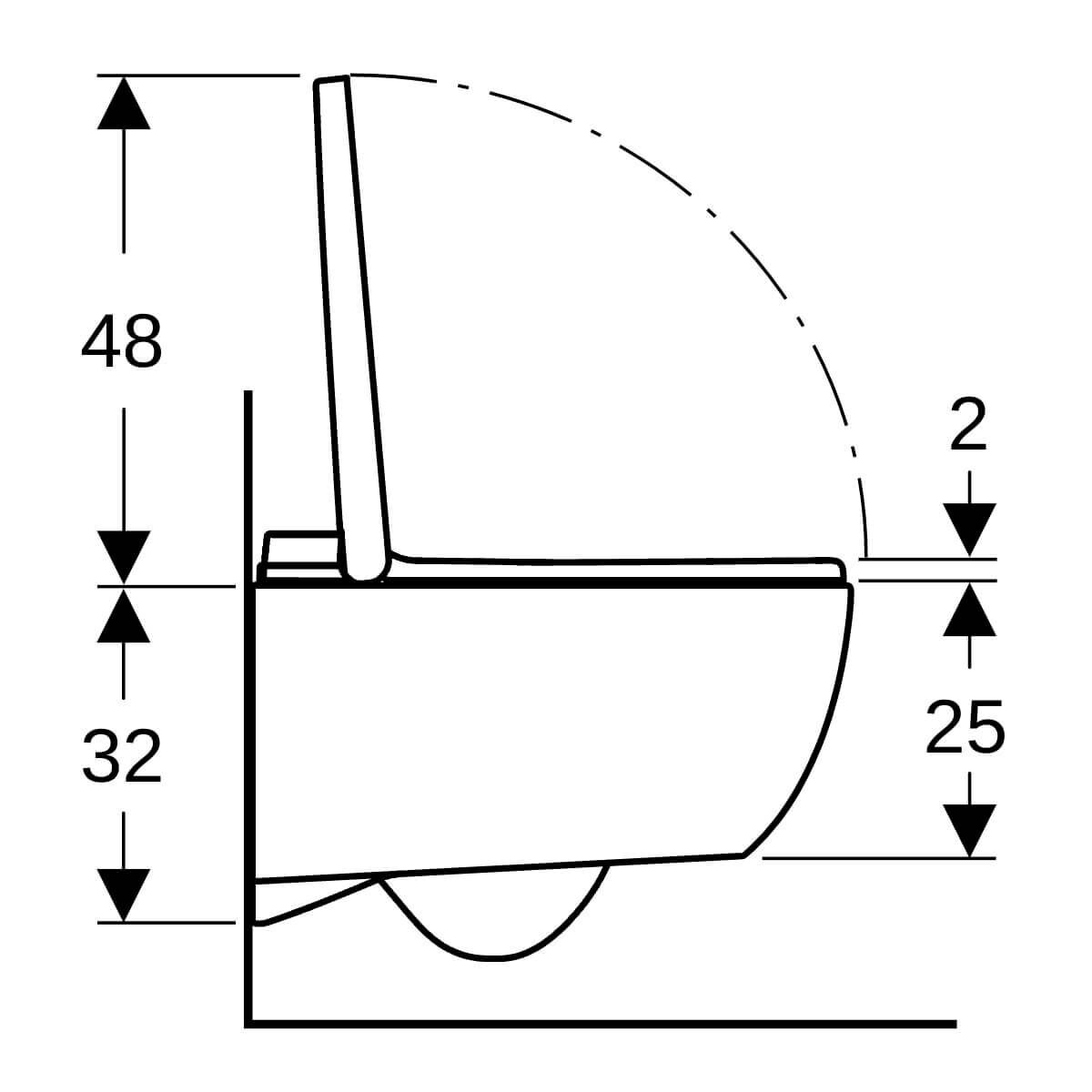 Geberit Dusch-WC AquaClean Alba, spülrandlos mit KeraTect-Beschichtung