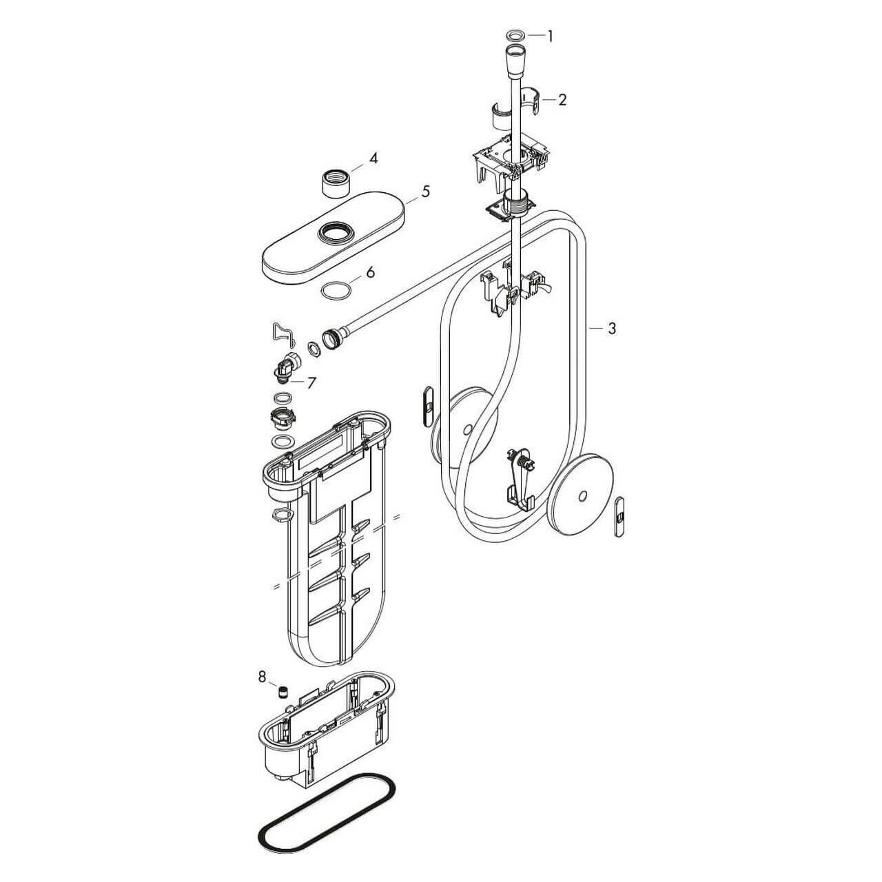 Hansgrohe Wannen-Schlauchbox sBox oval