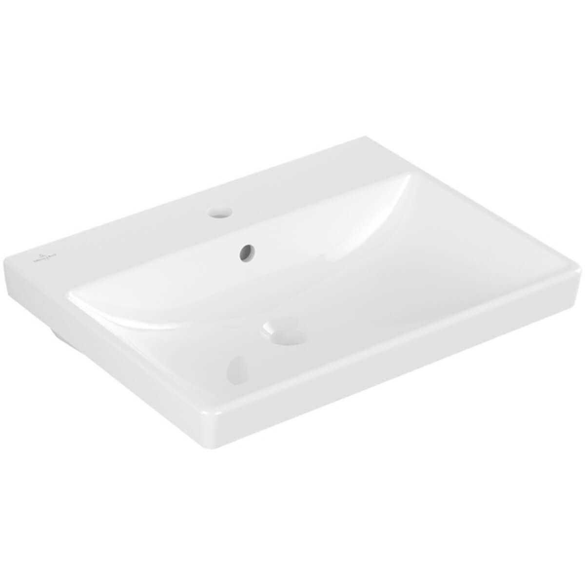 Villeroy & Boch Waschtisch Avento 60 x 47 cm 1 Hahnloch mit Überlauf weiß