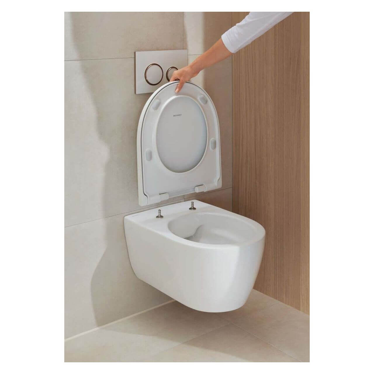 Geberit Wand-Tiefspül-WC iCon 36x53 cm rimfree mit WC-Sitz weiß