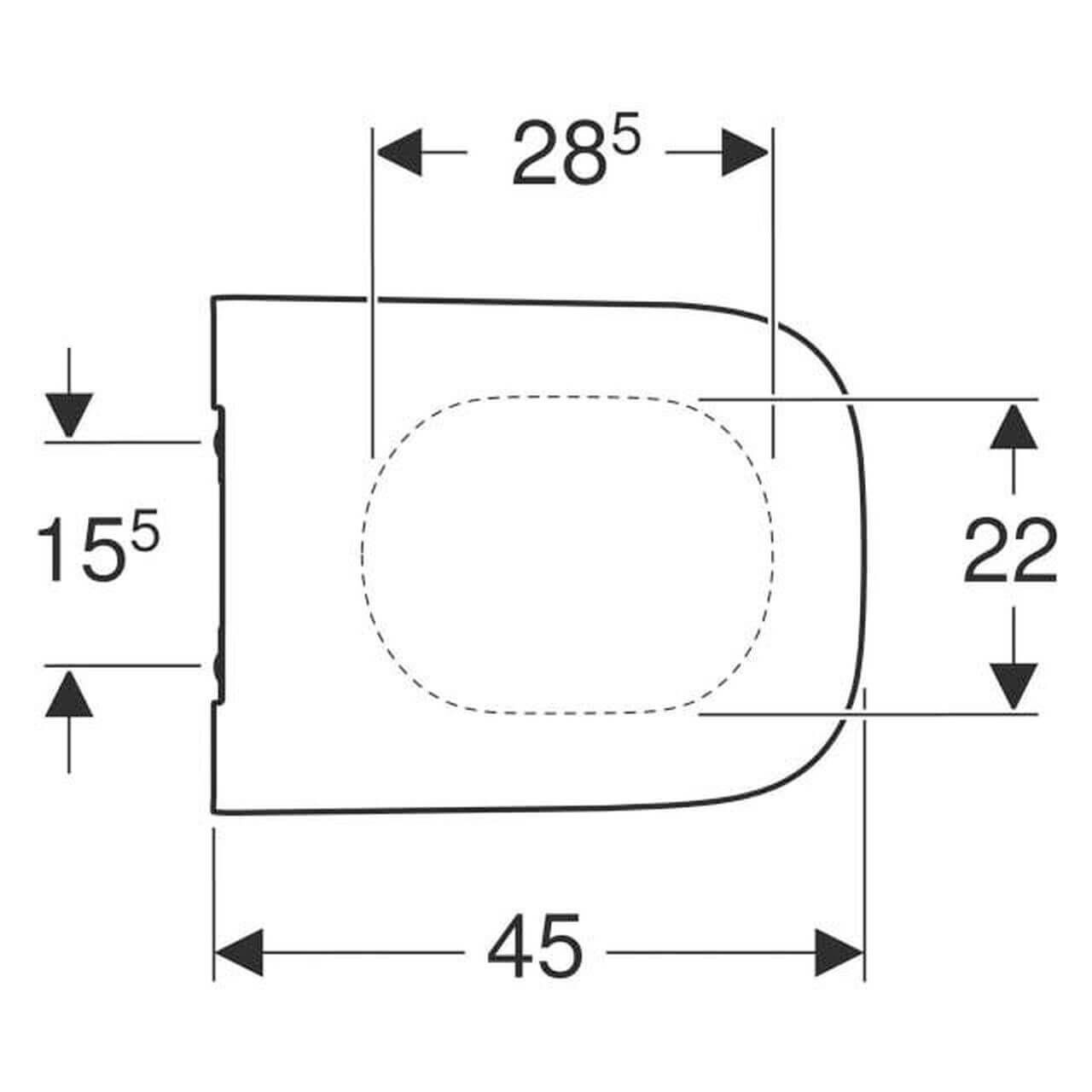 Geberit WC-Sitz Smyle square weiß
