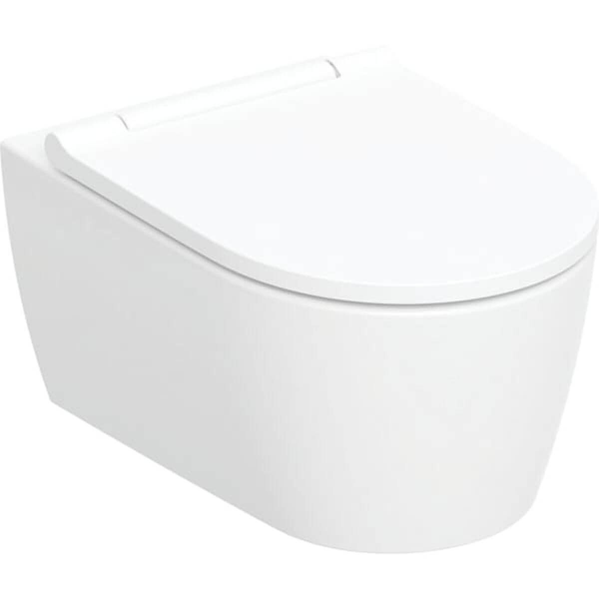Geberit Wand-Tiefspül-WC One mit WC-Sitz weiß/weiß Keratec