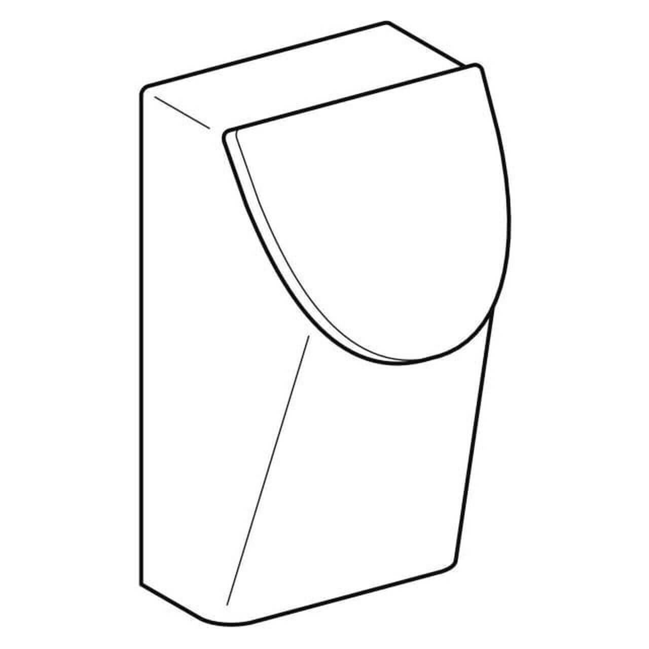 Geberit Urinal Renova Plan weiß mit Deckel Zulauf/Abgang hinten