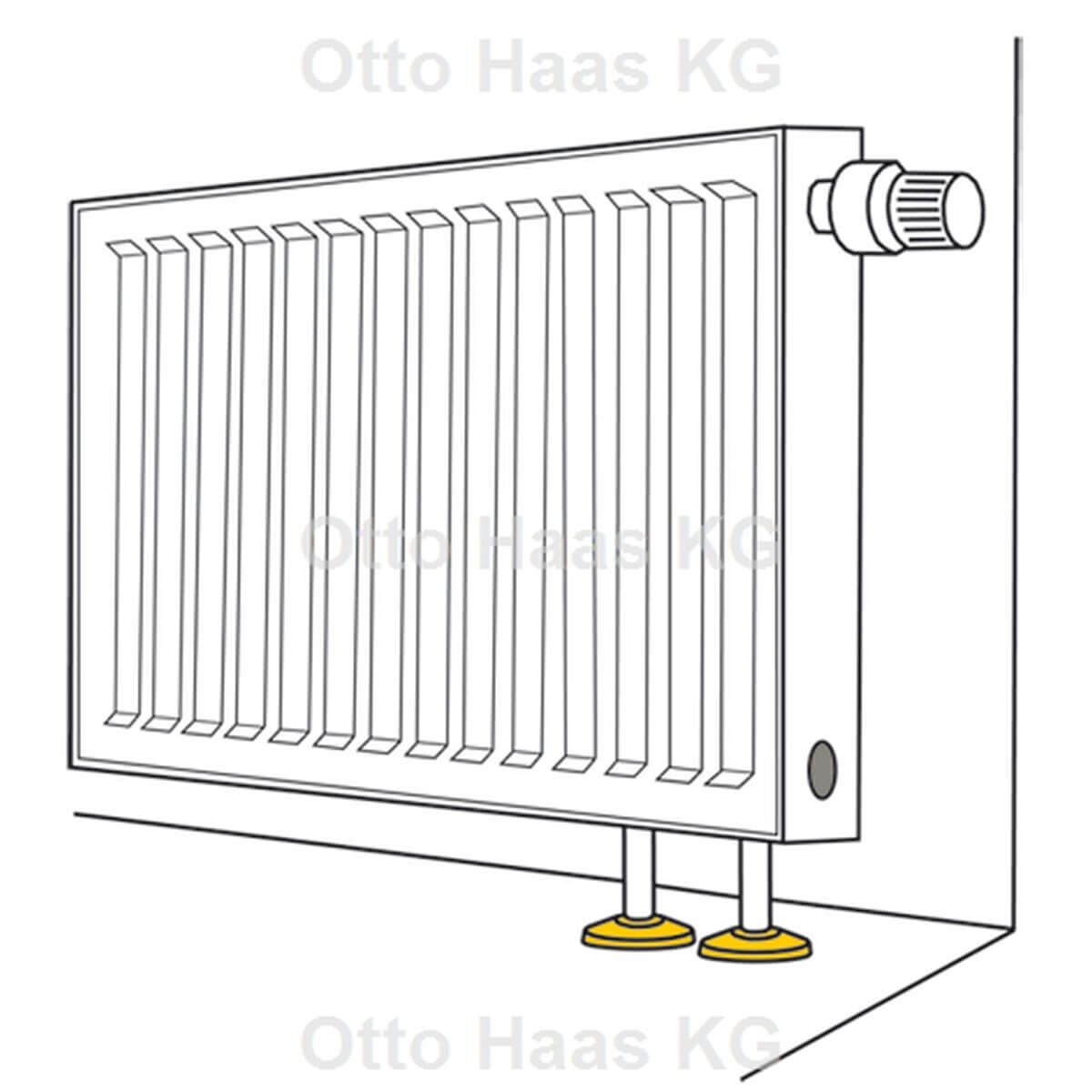 Haas Klapprosette 72 x 35 mm weiß für Heizkörper