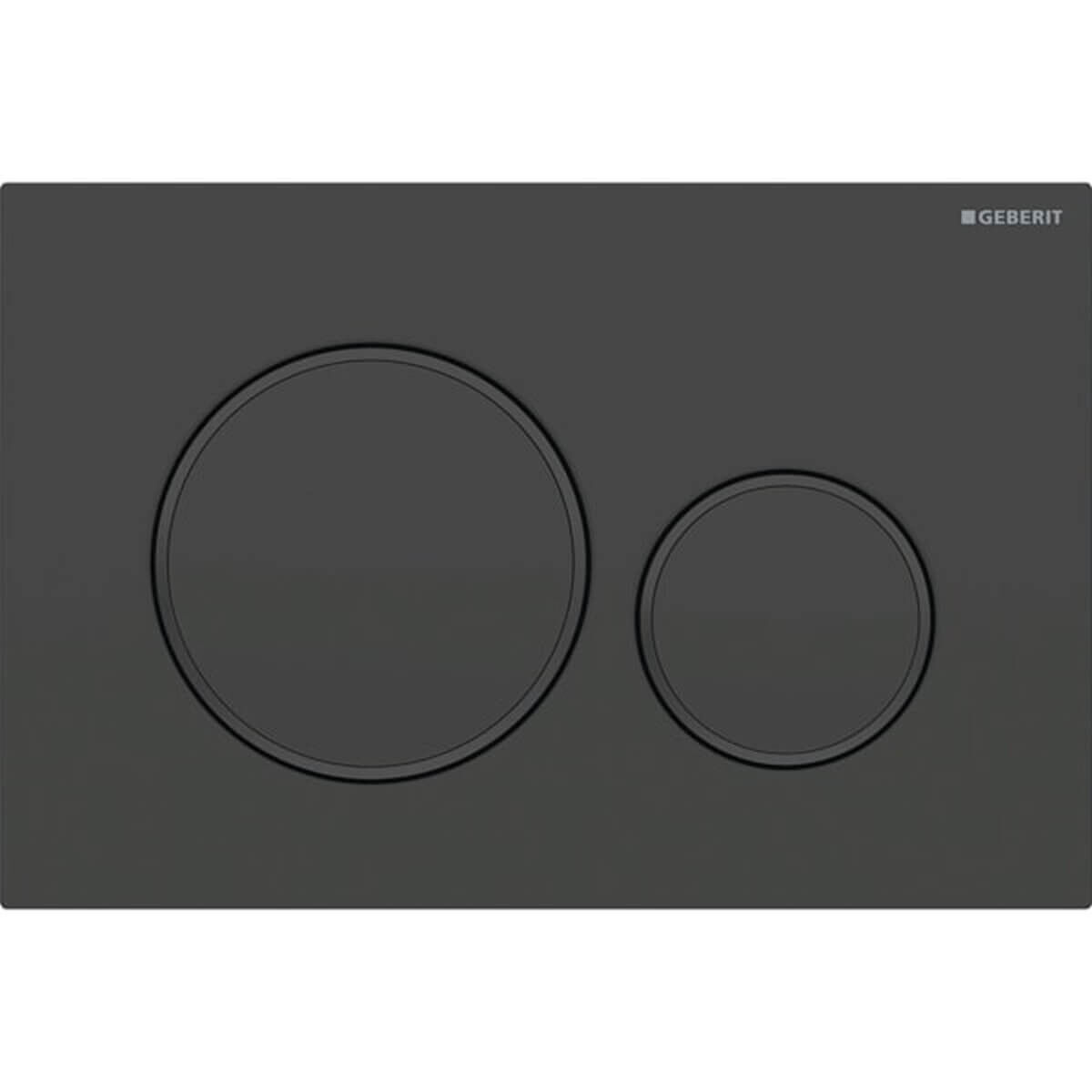Geberit Betätigungsplatte Sigma 20 Schwarz matt, Ring Schwarz