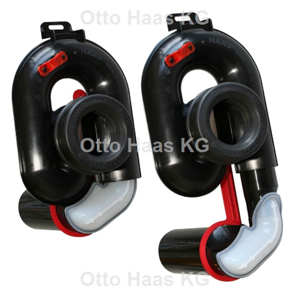 Haas Urinal-Absaugsiphon OHA 6000 DN 50 höhenverstellbar um 65 mm waagerecht schwarz
