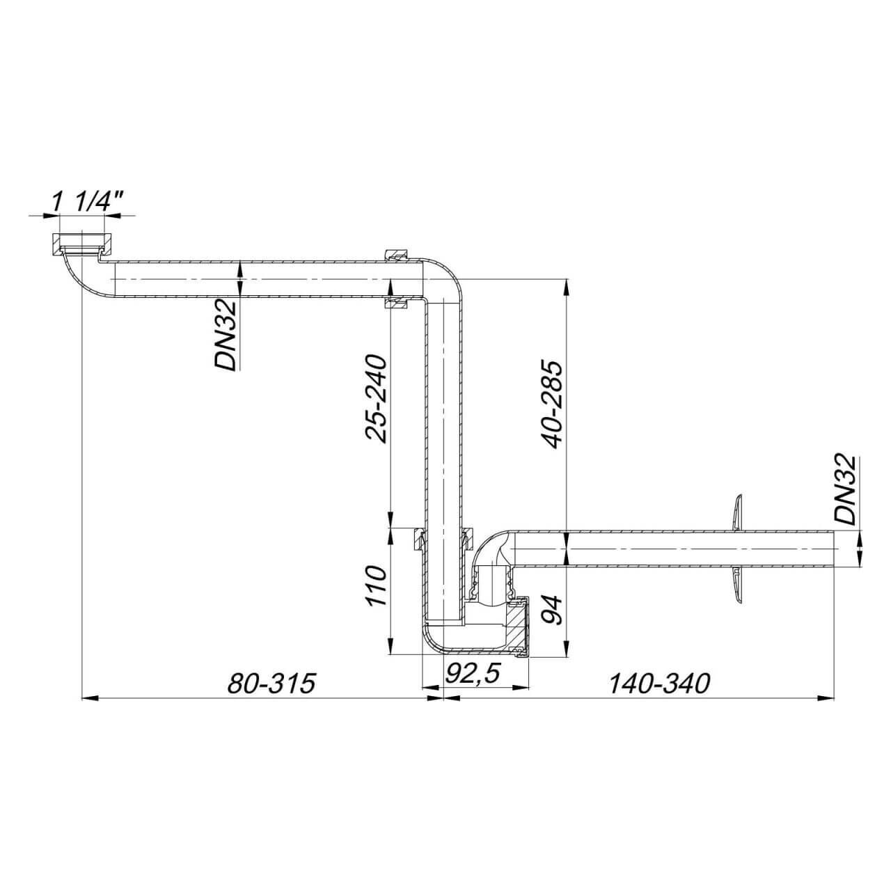 Dallmer Möbelsiphon 137 DN 32 für Waschtische (051103) – jetzt bei Meds24 Dallmer Möbelsiphon 137 DN 32 für Waschtische (051103)
