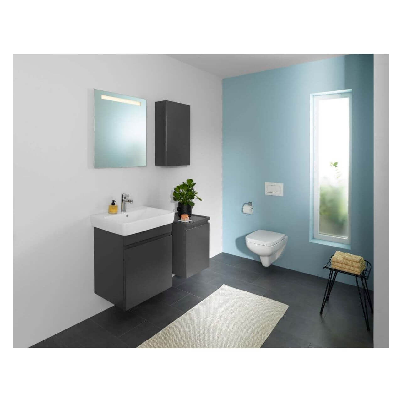 Geberit Wand-Tiefspül-WC Renova Plan 6/5 l rimfree weiß KeraTect