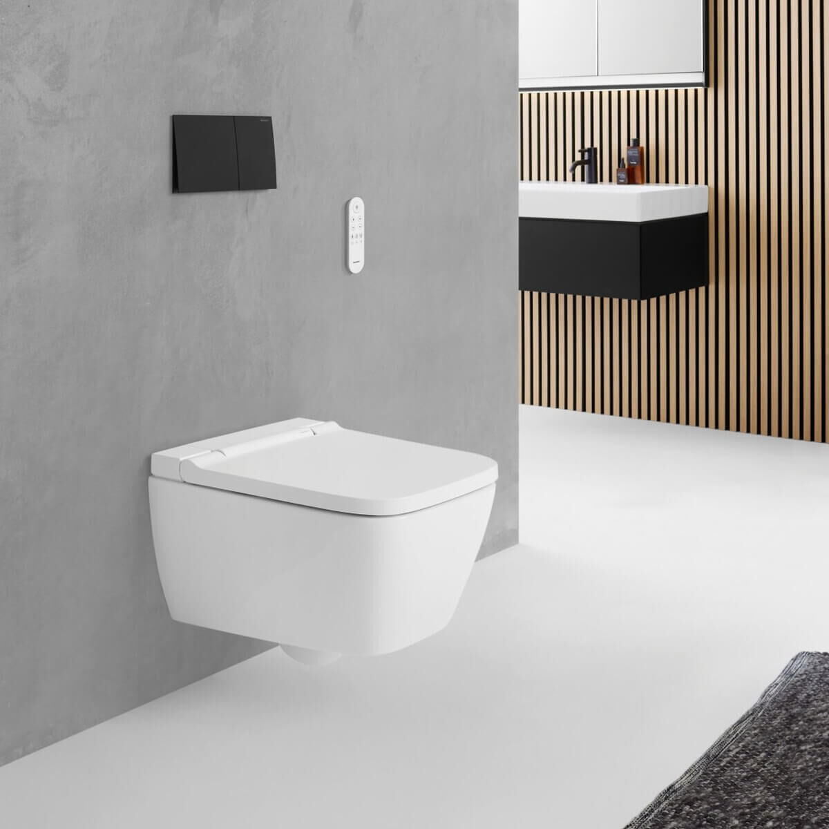 Geberit Dusch-WC AquaClean Sela Square, spülrandlos Weiß