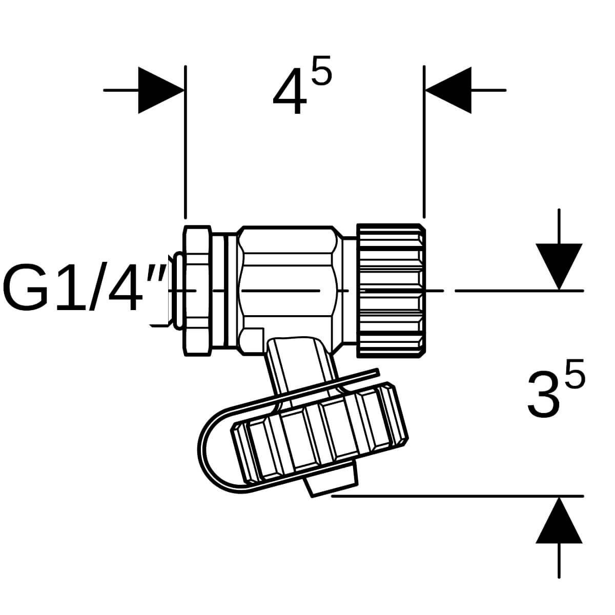 Geberit Entleerventil DN 8 1/4"