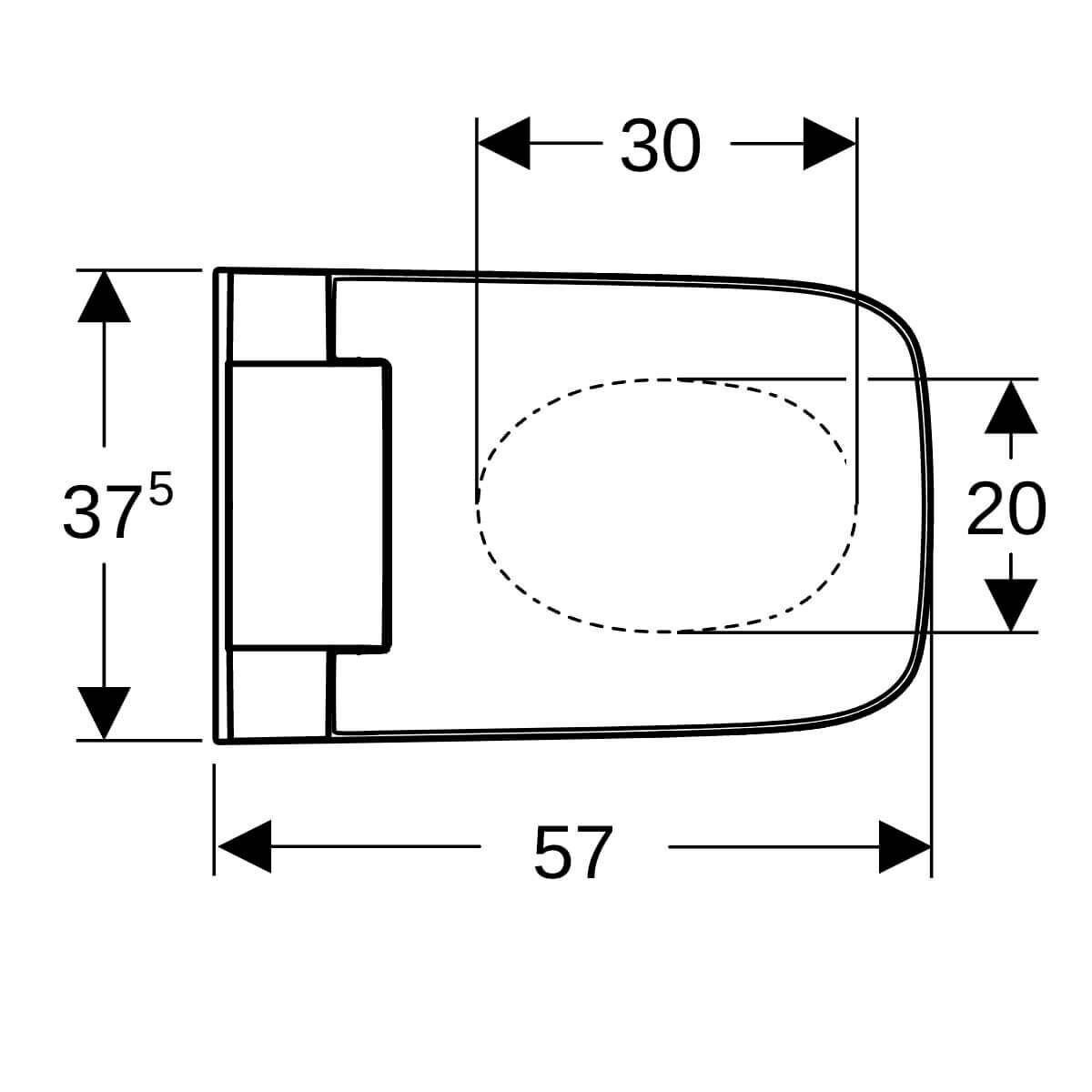 Geberit Dusch-WC AquaClean Sela Square, spülrandlos Weiß