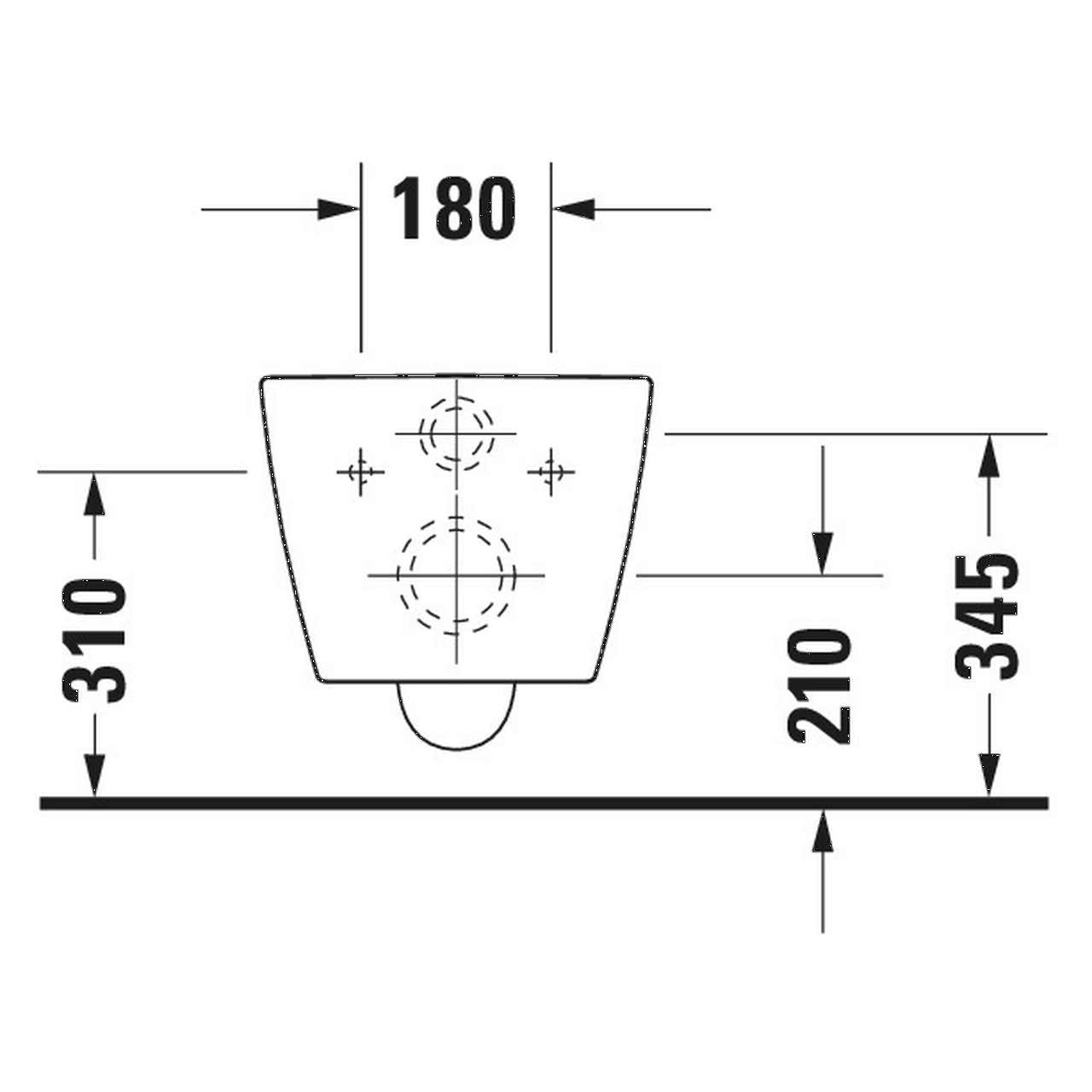 Duravit Wand-Tiefspül-WC Compact Me by Starck 4,5 l Rimless Weiß (2530090000)