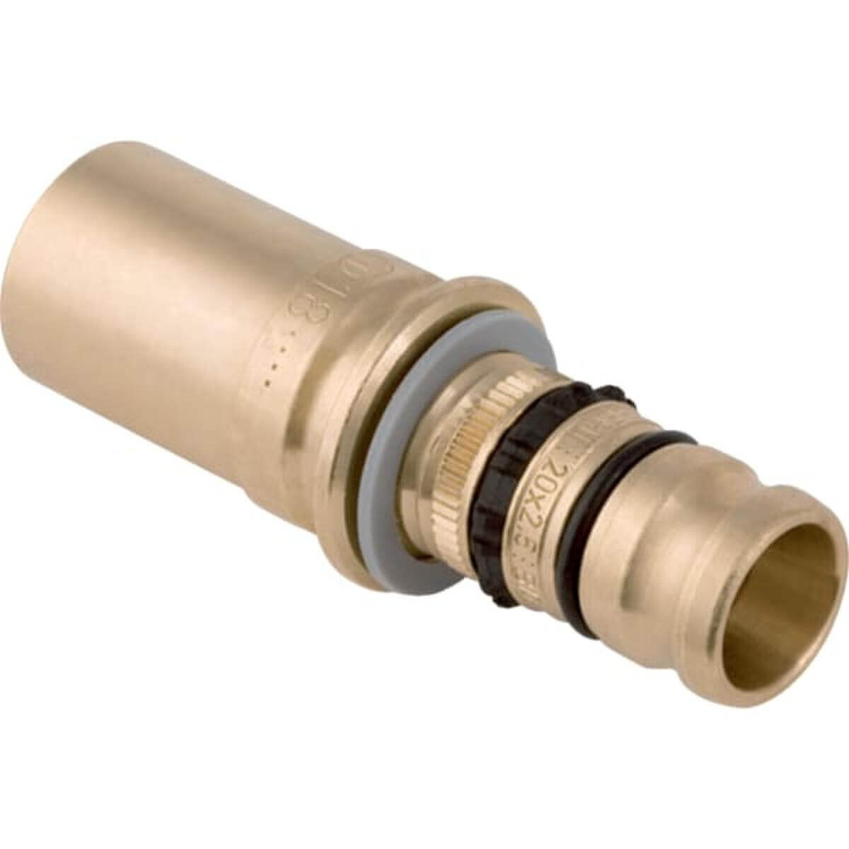 Geberit Übergang Mepla Ø 20-18 mm auf Mapress mit Einschubende Rotguss