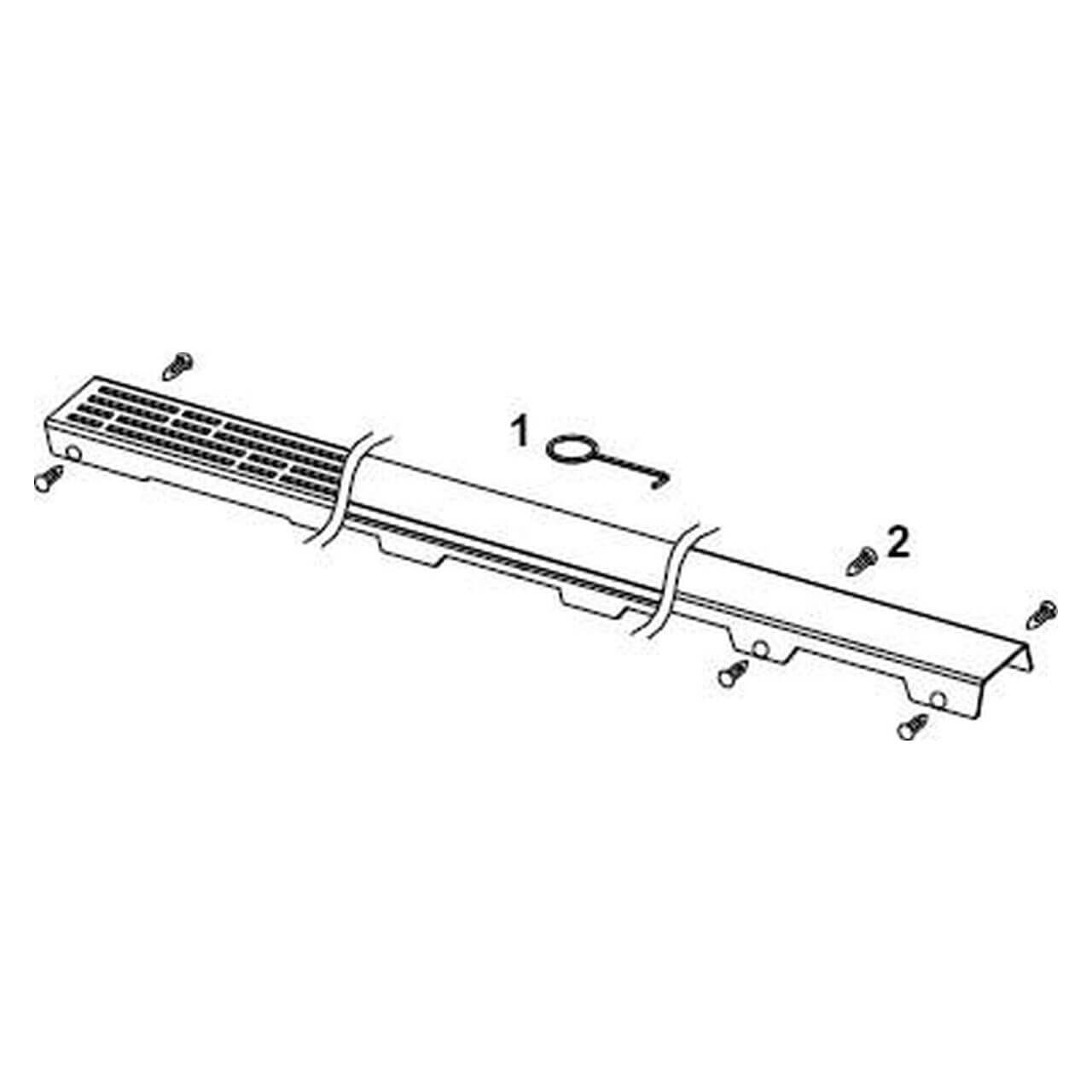 Tece Designrost Steel II 800 mm Edelstahl gebürstet