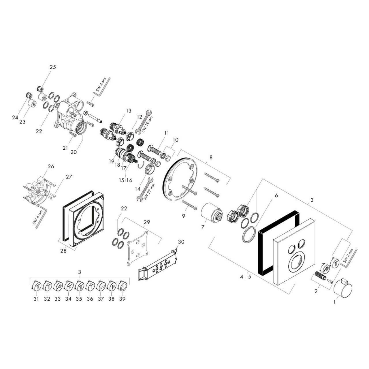 Hansgrohe Thermostatarmatur ShowerSelect Chrom