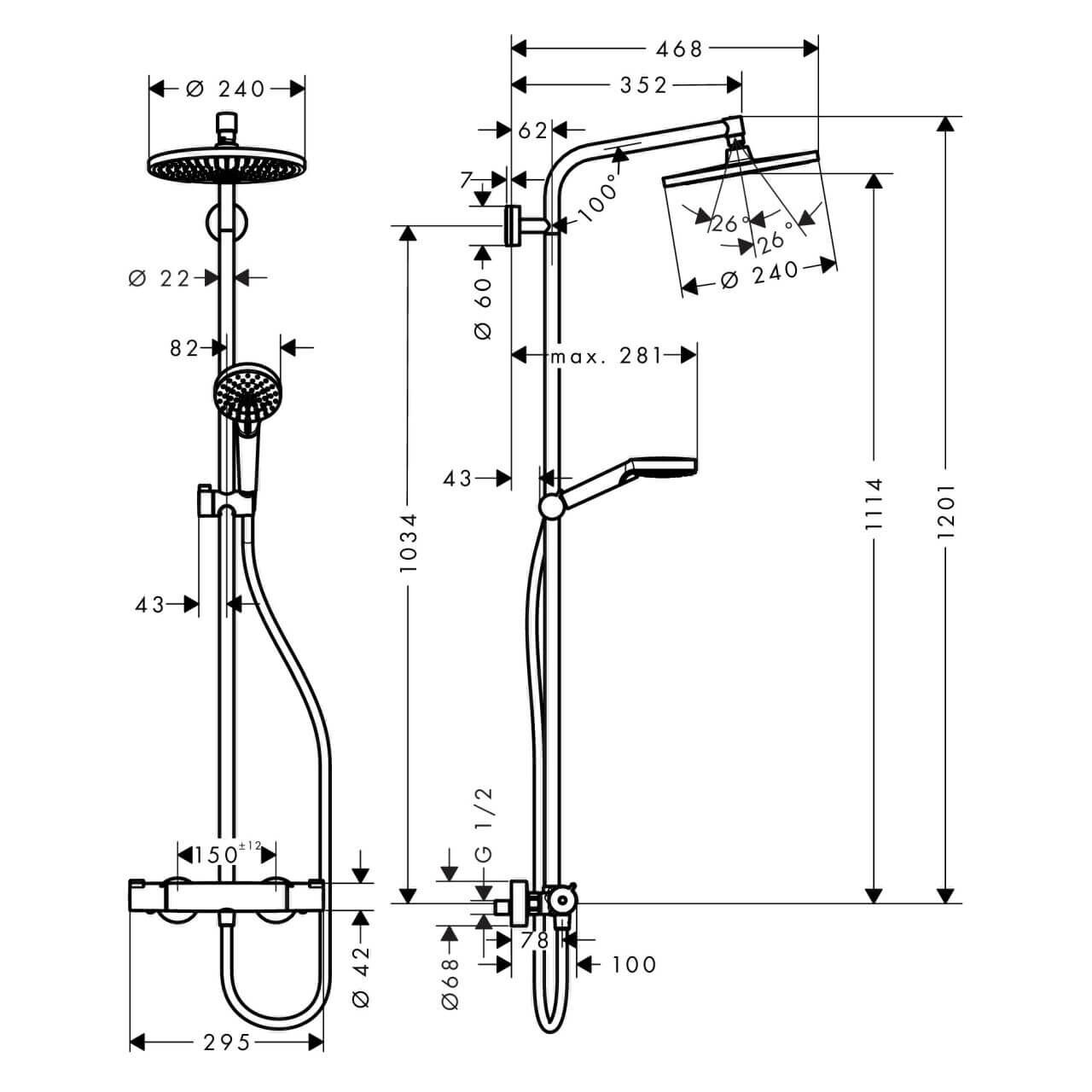 Hansgrohe Duschsystem Crometta EcoSmart 9 l/min Chrom (27268000) – jetzt bei Meds24 Hansgrohe Duschsystem Crometta EcoSmart 9 l/min Chrom (27268000)