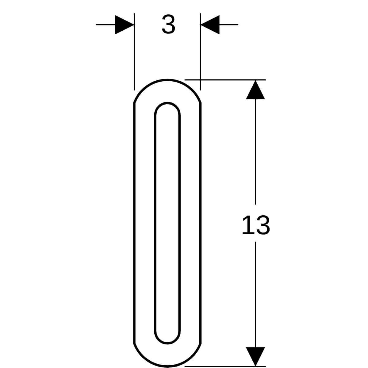 Geberit Verbindungslasche GIS 13 x 3 x 0,4 cm verzinkt
