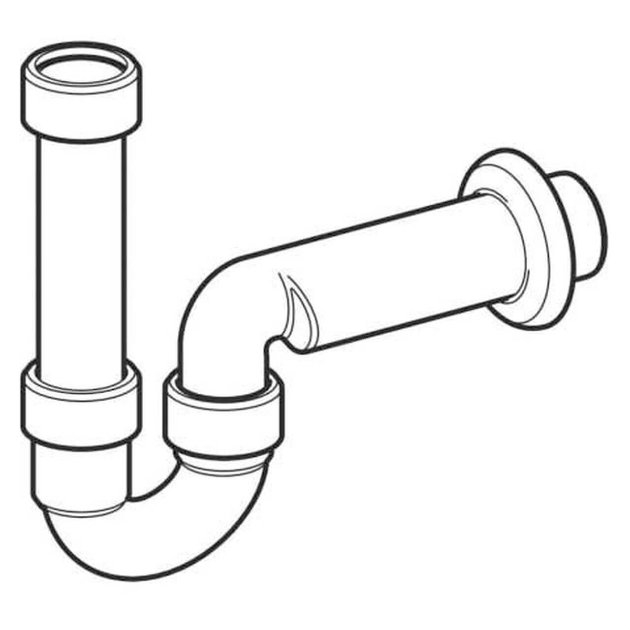 Geberit Geräteanschlussrohr Ø 40 mm Weiß