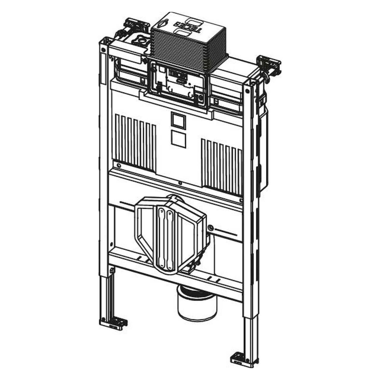 Tece WC-Modul Teceprofil BH 820 mm mit Spülkasten