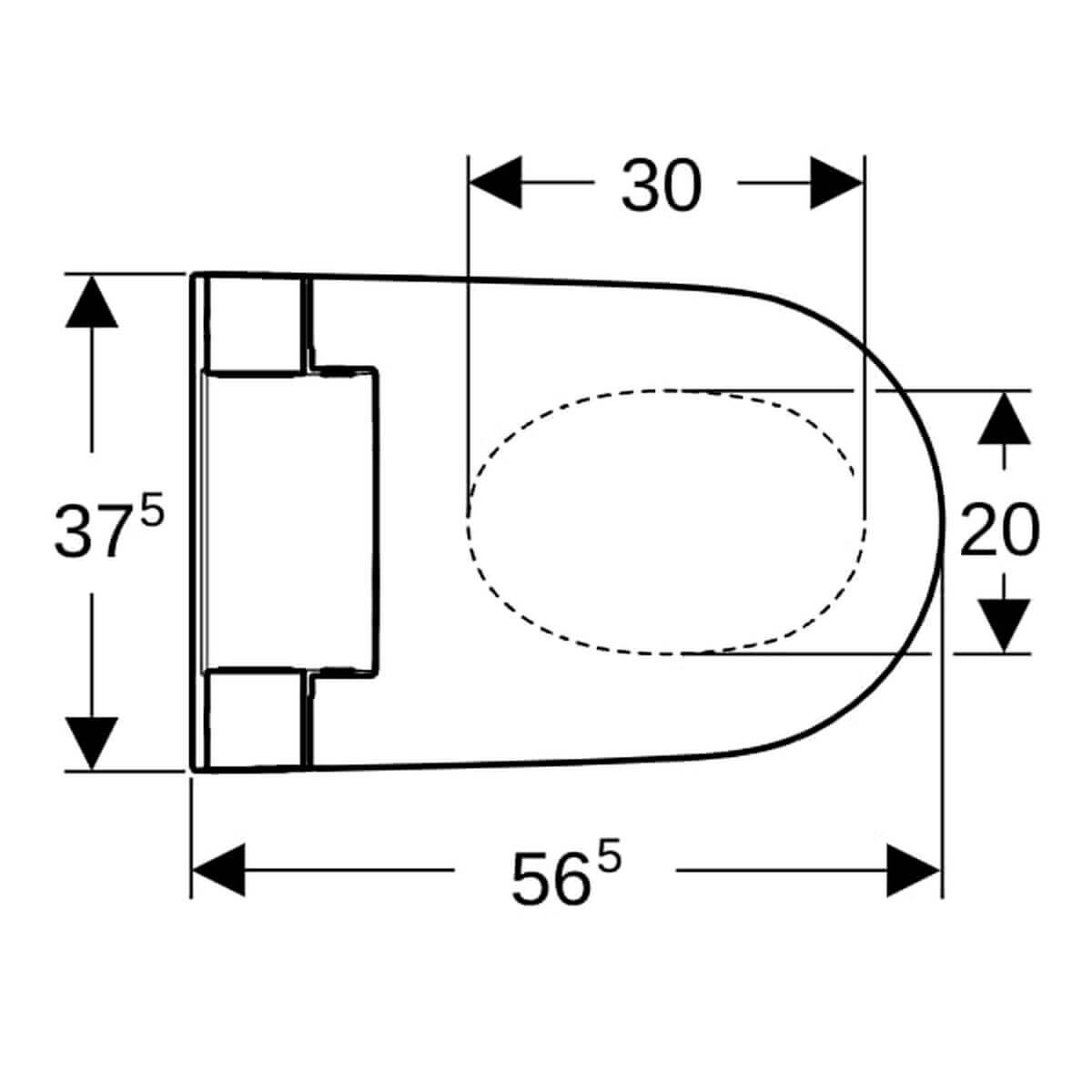 Geberit Dusch-WC AquaClean Alba, spülrandlos mit KeraTect-Beschichtung