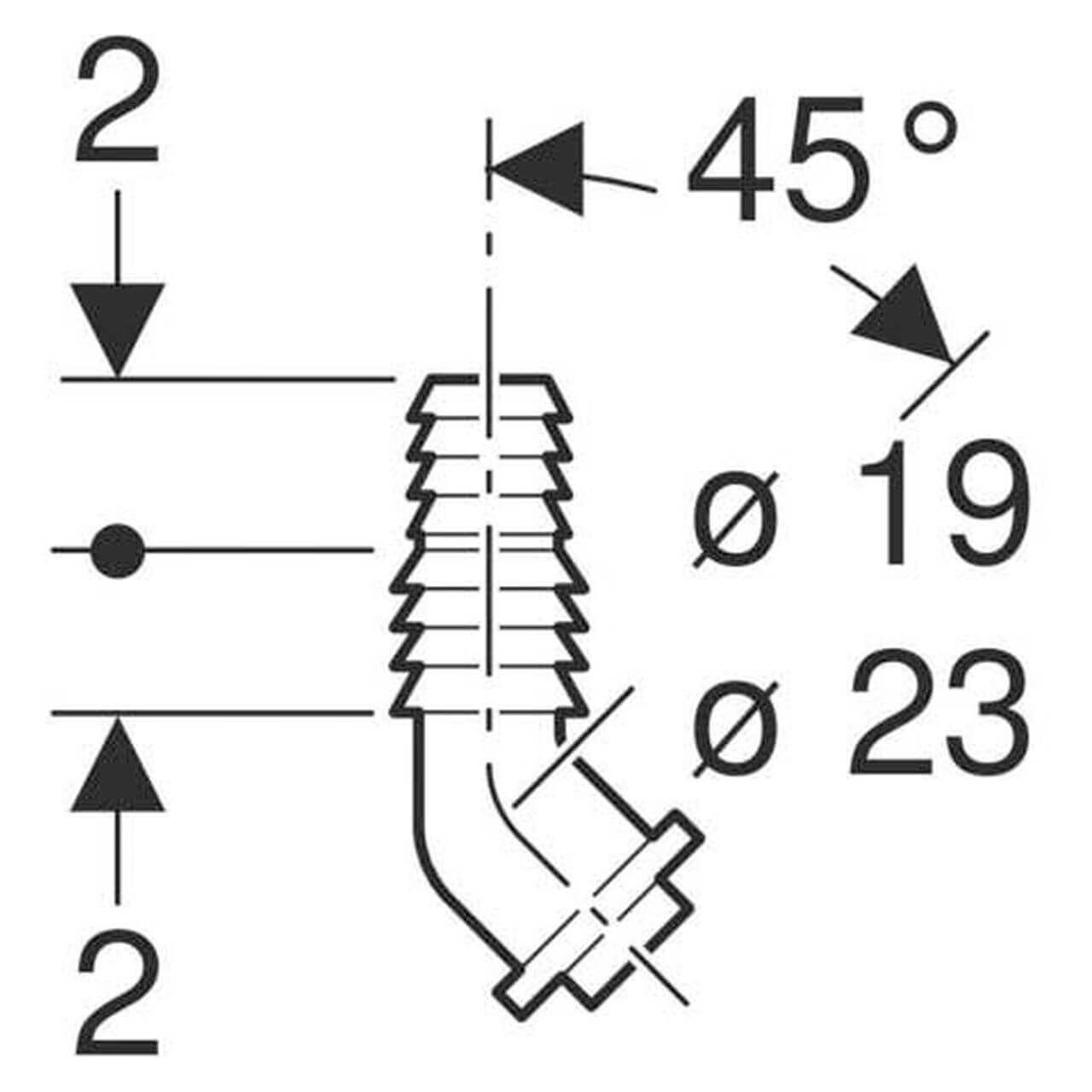 Geberit - Winkelschlauchtülle | AP-Siphon Kunststoff Weiß