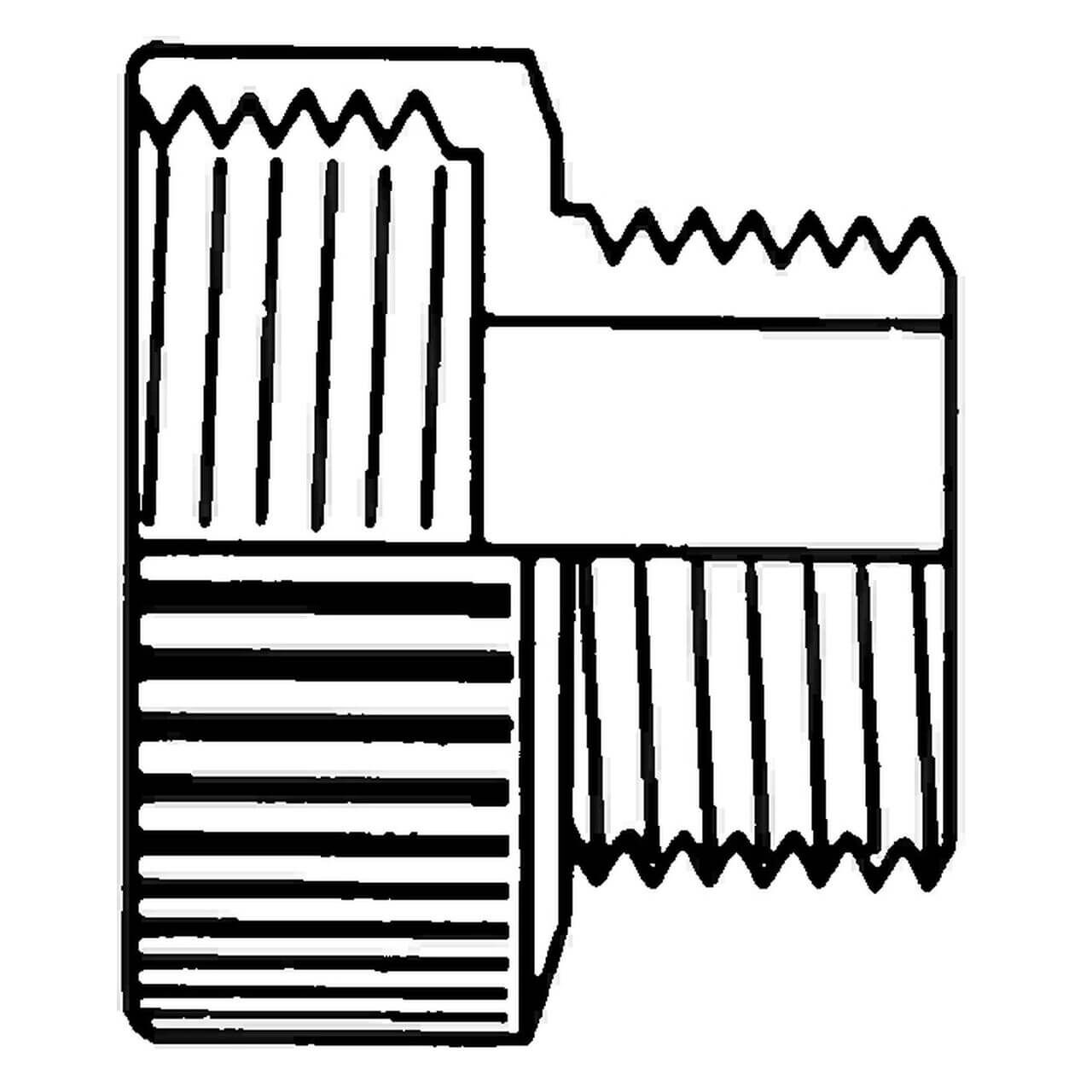 Hansgrohe Reduziernippel Chrom DN 20 auf DN 15