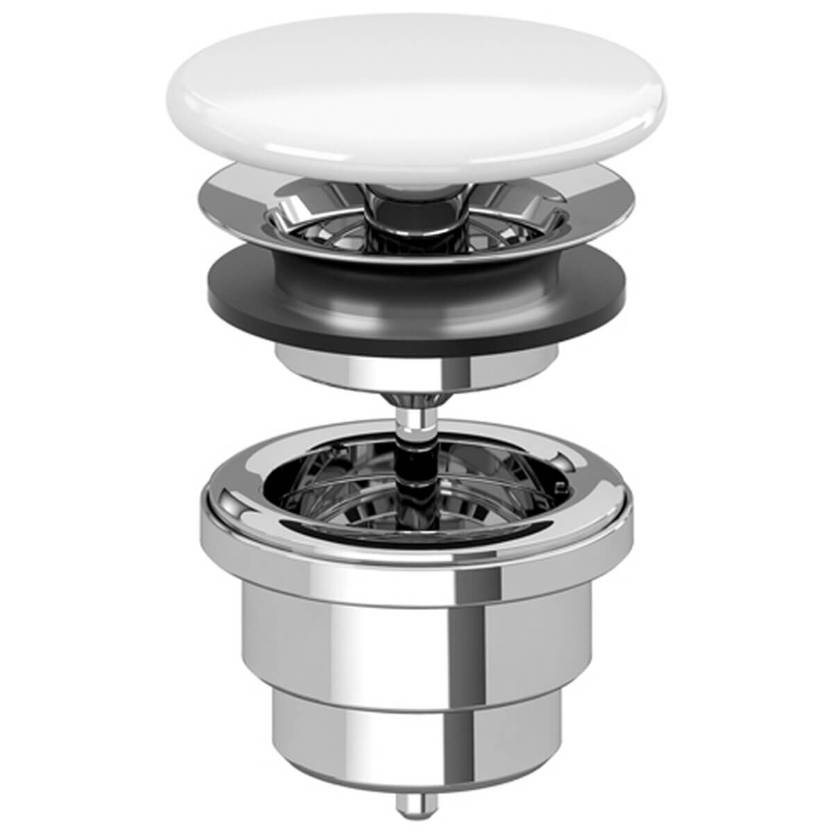 Villeroy & Boch Ablaufventil Chrom mit Keramikabdeckung