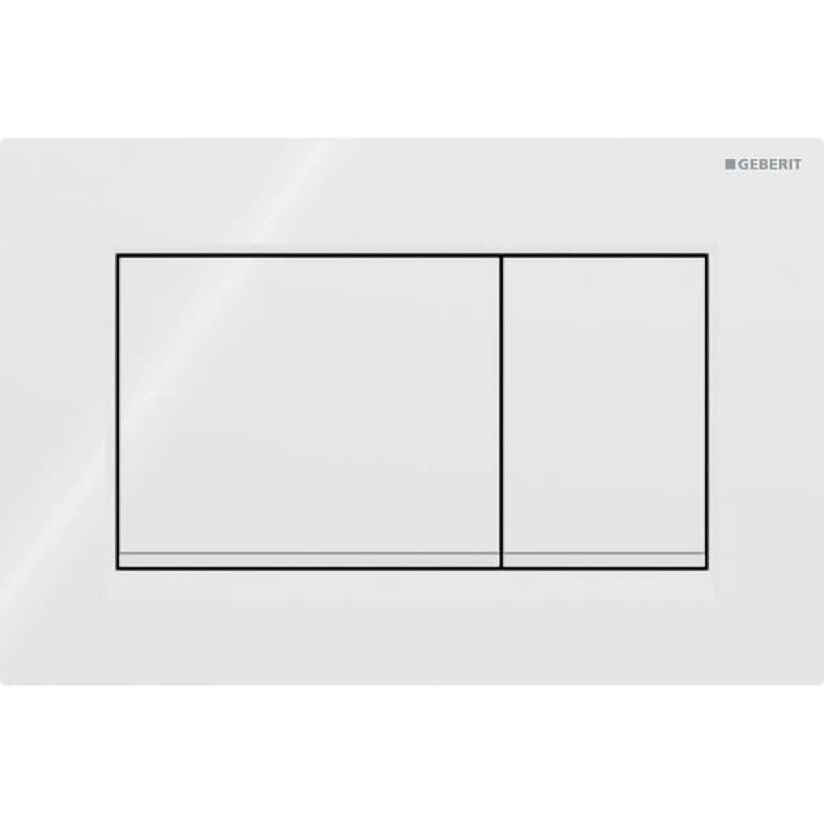 Geberit Betätigungsplatte Sigma 30 Weiß mit mattem Streifen