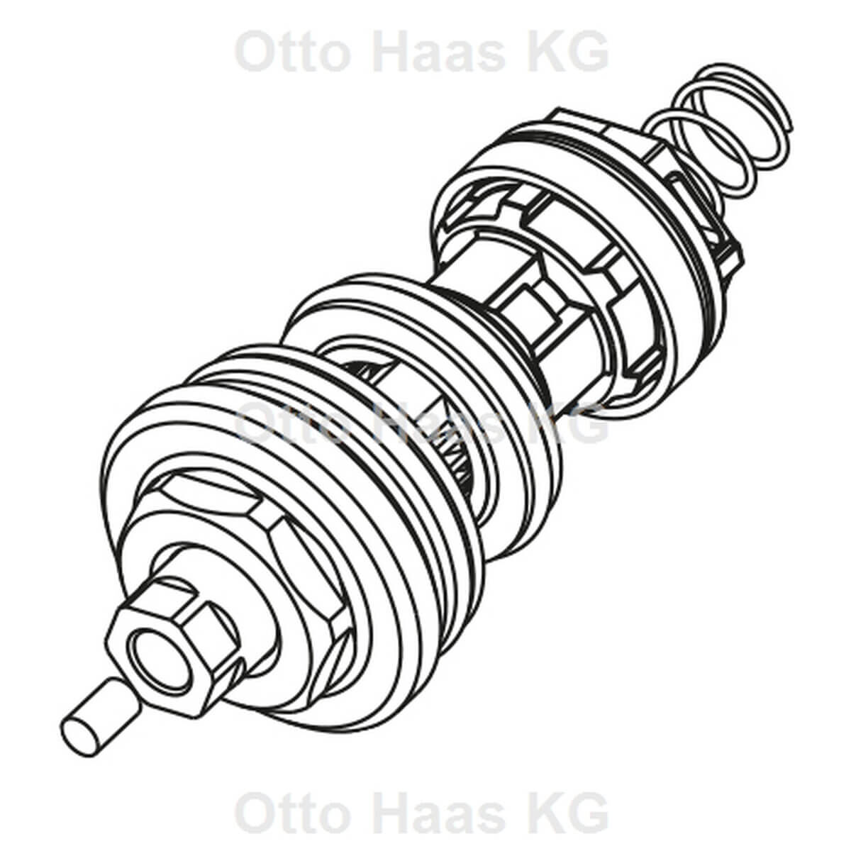 Haas Innenteil für Grohe Urinal-Spüler 509 messing