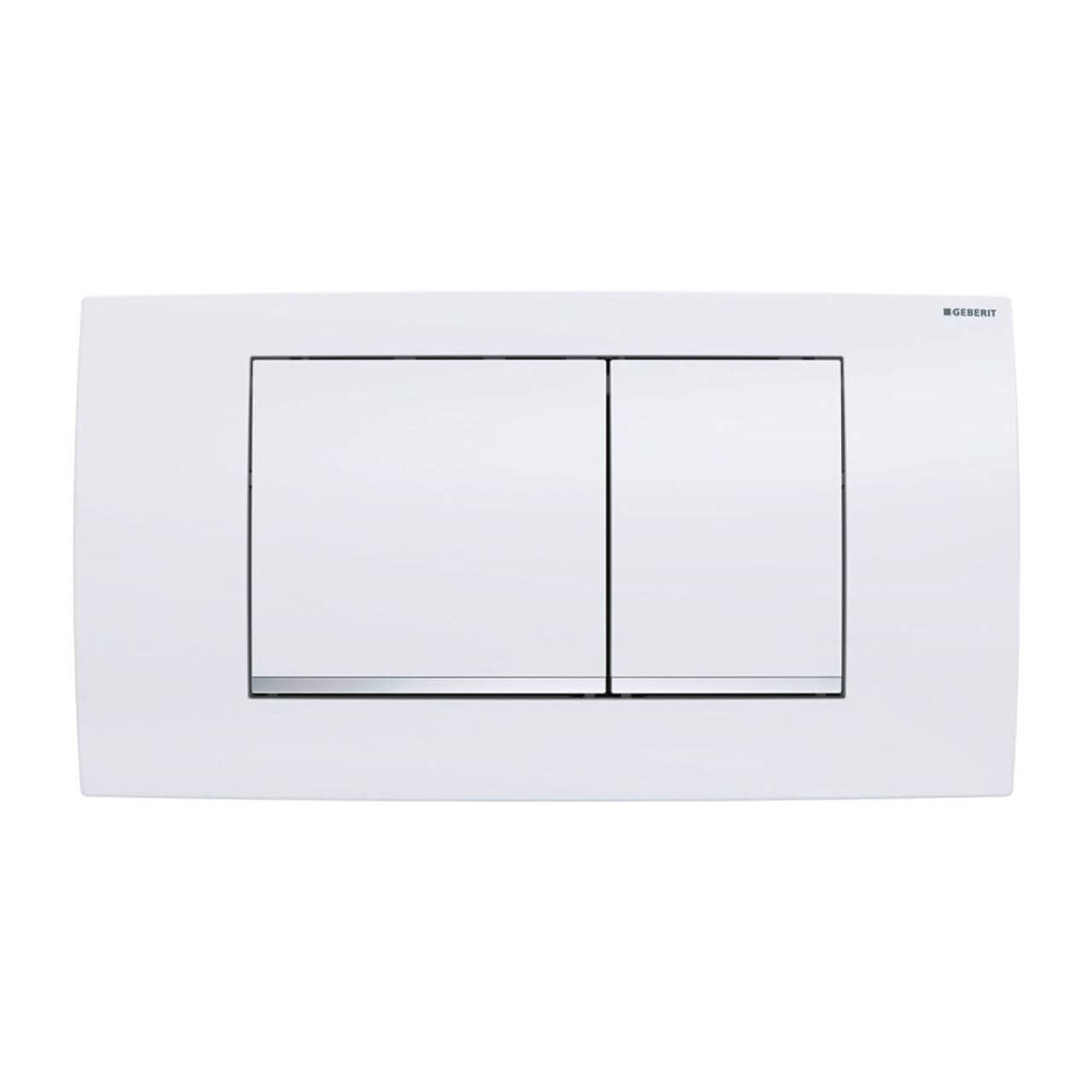 Geberit Betätigungsplatte Twinline 30 Weiß/Chrom, 2-Mengen-Spülung