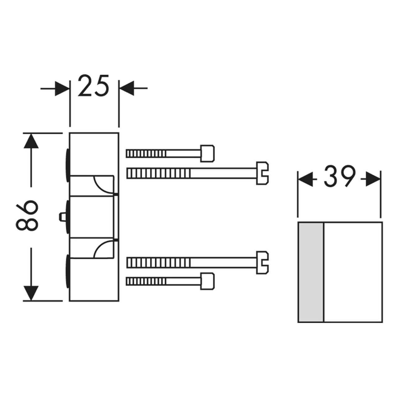 Hansgrohe Grundkörper-Verlängerung 25 mm iBox