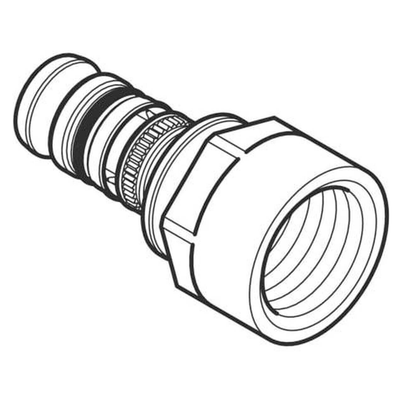 Geberit Übergang Mepla Ø 20 mm x Rp 3/4 mit IG Rotguss