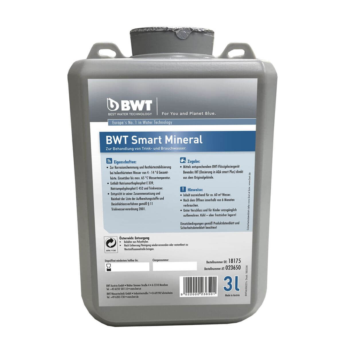 BWT Smart Mineral 3 l Dosiermittel für Trink- & Brauchwasserbehandlung