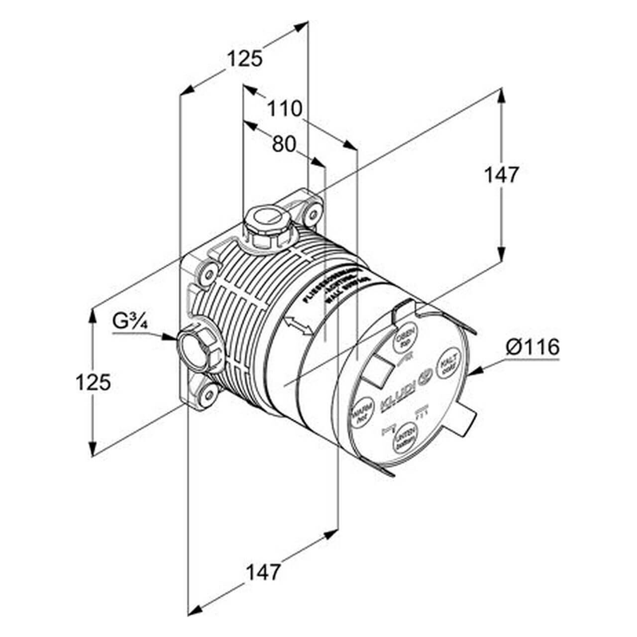 Kludi Grundkörper FLEXX.BOXX DN 20 Unterputz