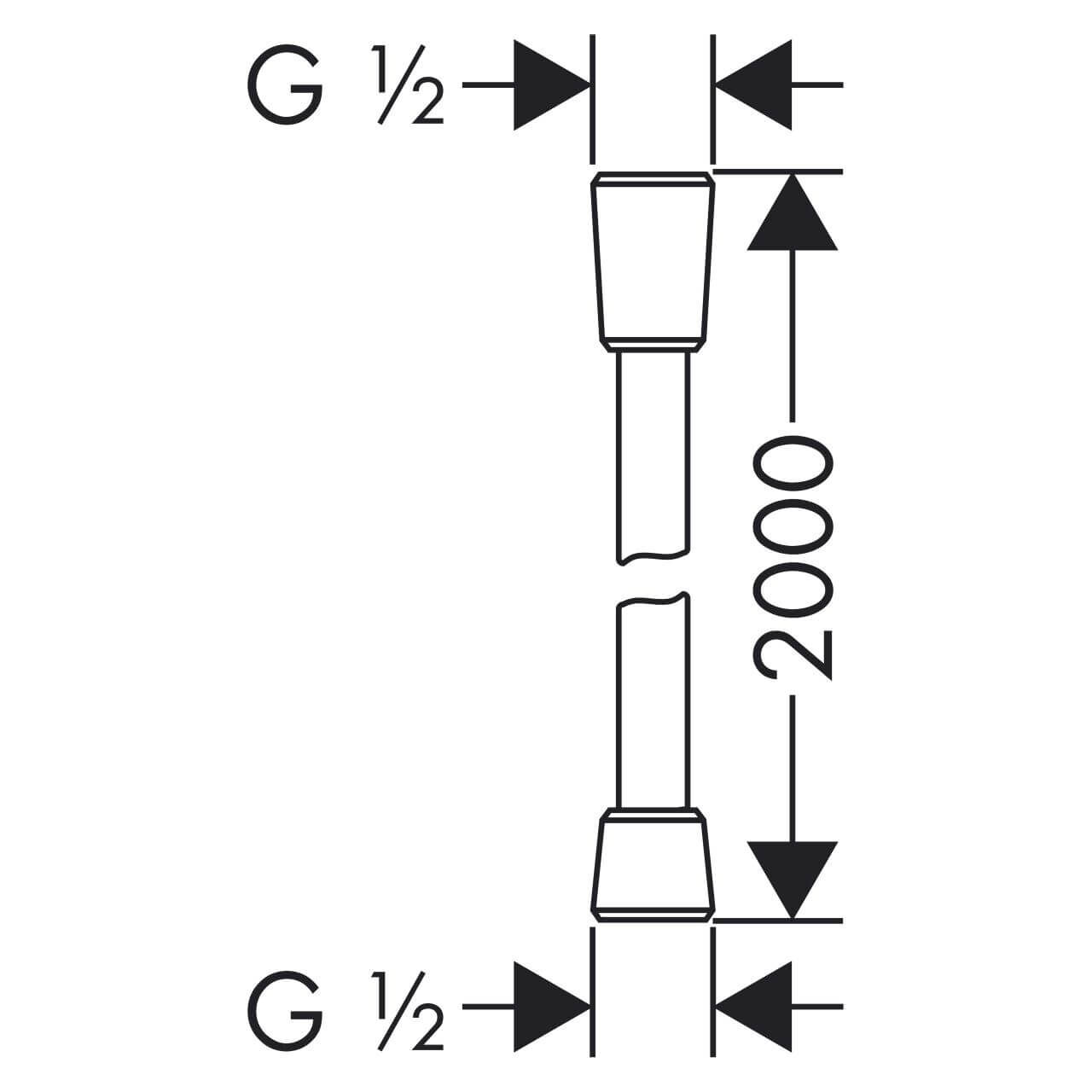 Hansgrohe Brauseschlauch Isiflex 2000 mm Chrom