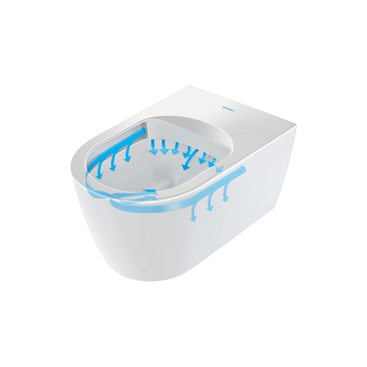 Duravit Wand-Tiefspül-WC Set Compact Me by Starck 4,5 l Rimless mit WC-Sitz Weiß (45300900A1)