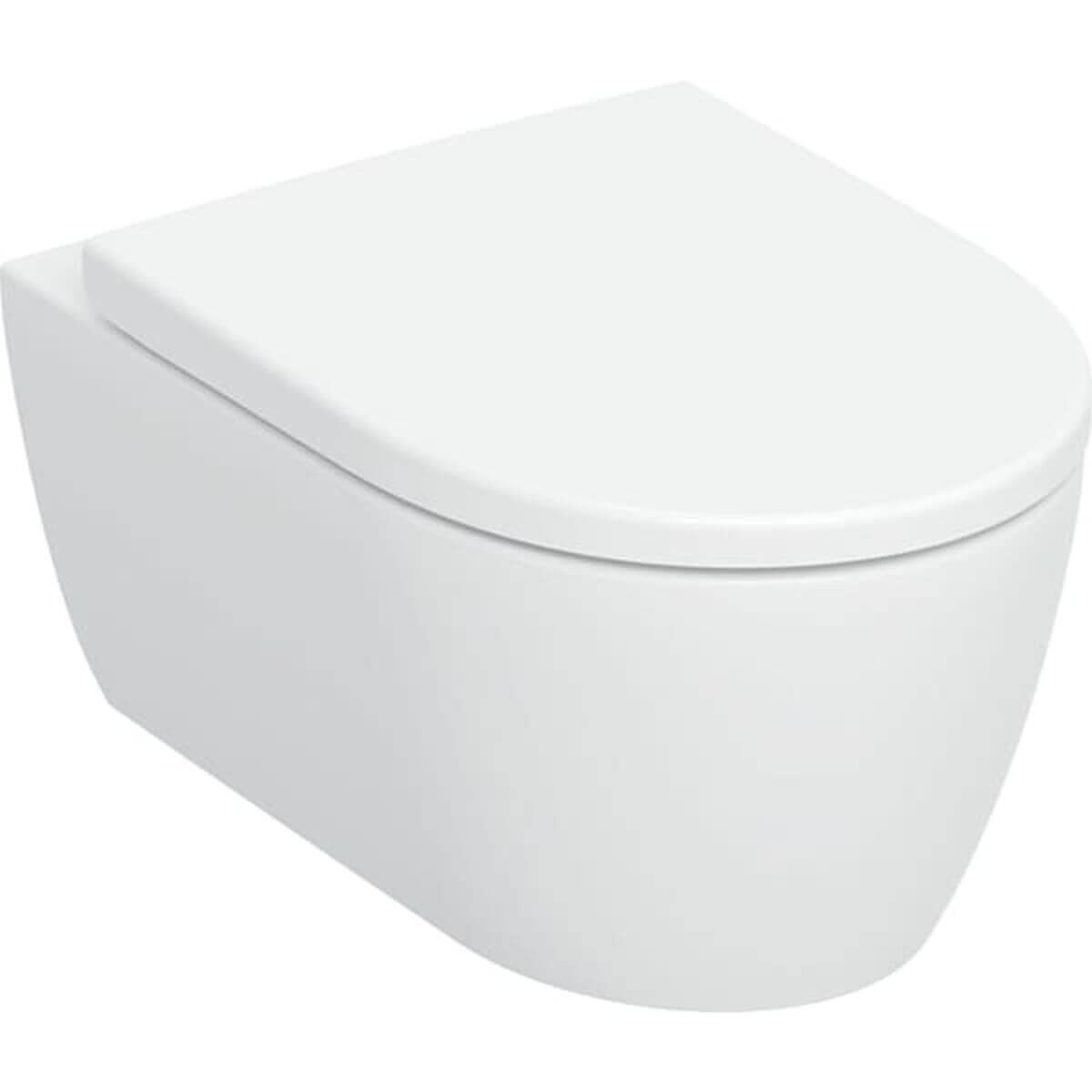 Geberit Wand-Tiefspül-WC iCon Set mit WC-Sitz weiß Geberit Wand-Tiefspül-WC iCon Set mit WC-Sitz weiß
